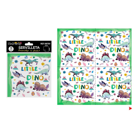 Servilletas dinosaurio 33*33cm 10pcs