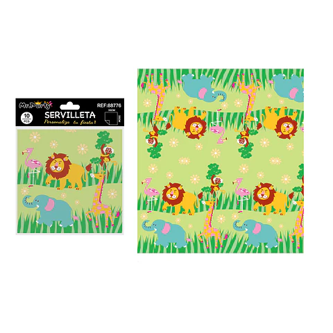 Servilletas zoológico 33*33cm 10pcs