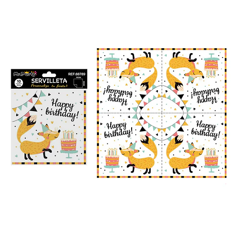 Servilletas zorro 33*33cm 10pcs