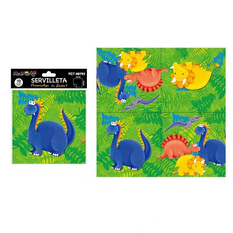 Servilletas dinosaurio 33*33cm 10pcs