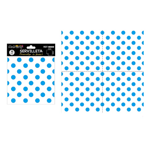 Servilletas puntos azules 33*33cm 10pcs