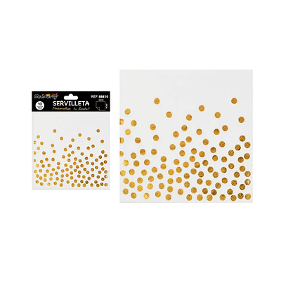 Servilletas puntos dorados en relieve 33*33cm 10pcs