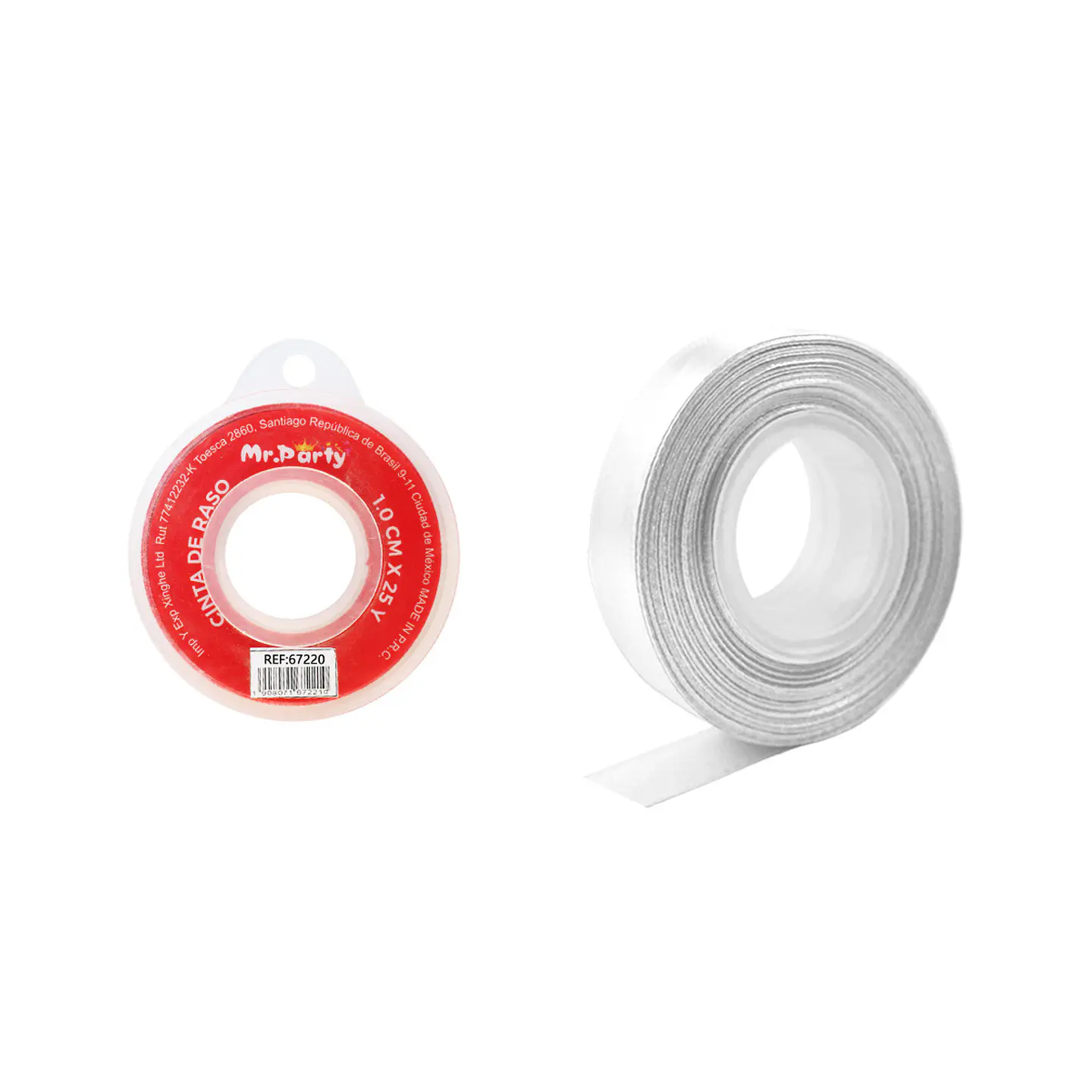 Cinta de raso 1cm*25Y blanco 1