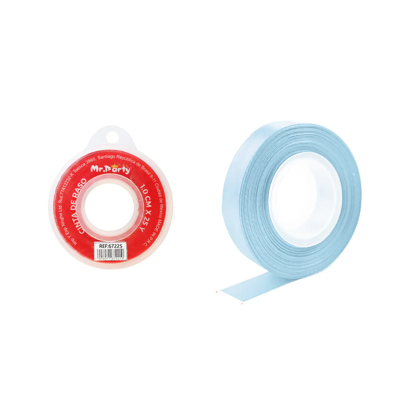 Cinta de raso 1cm*25Y azul claro 1