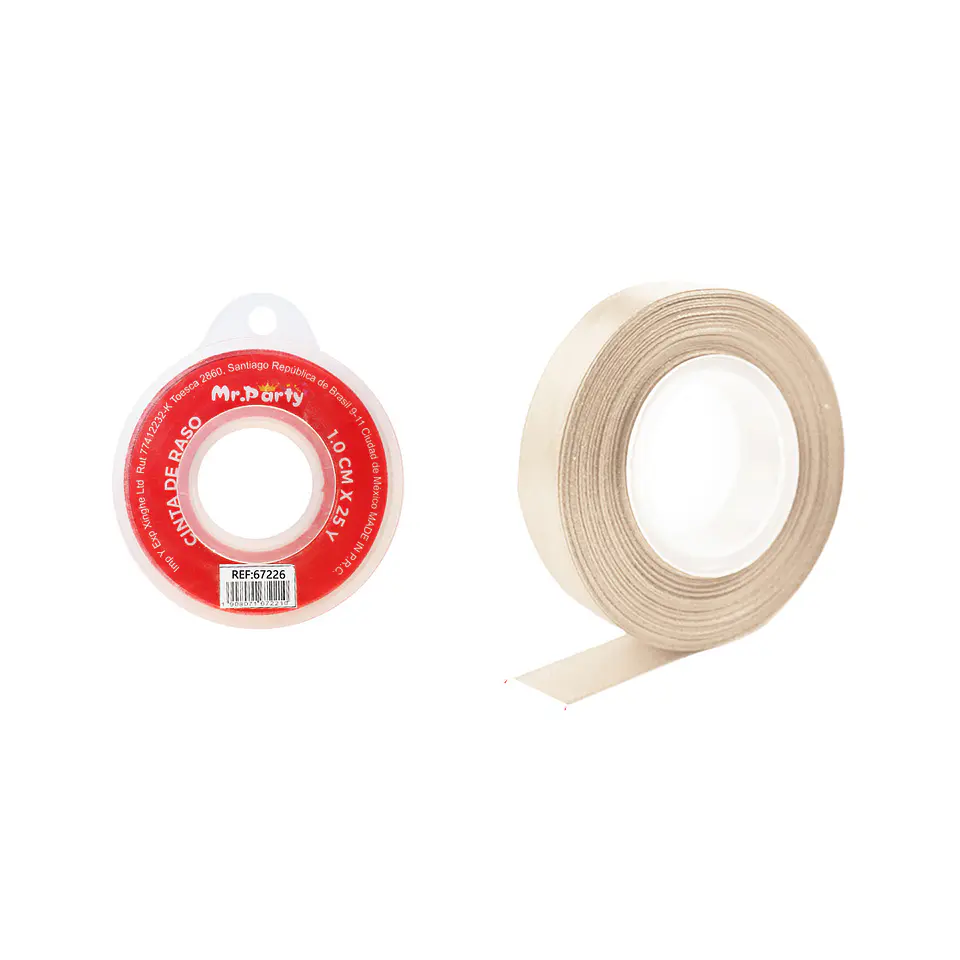 Cinta de raso 1cm*25Y beige 1