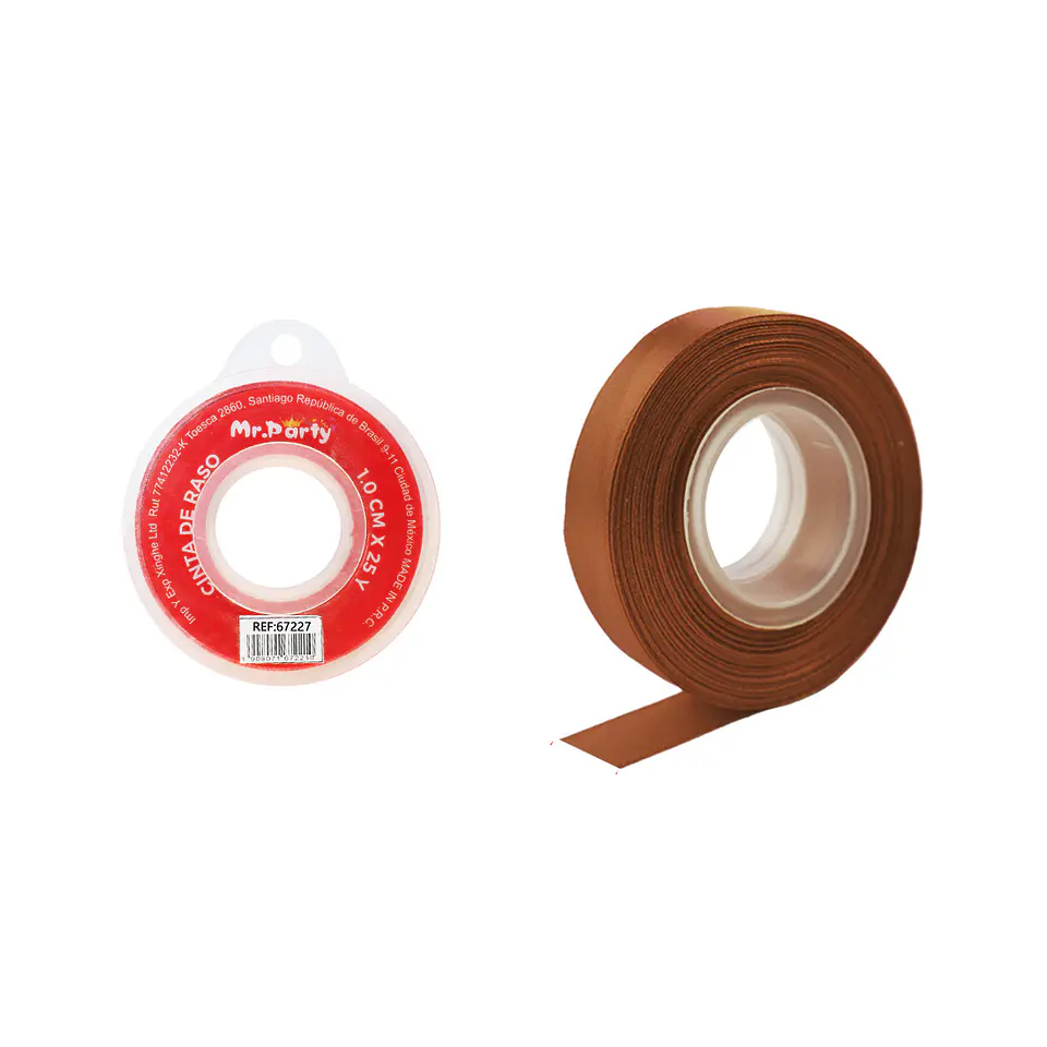 Cinta de raso 1cm*25Y marrón 1