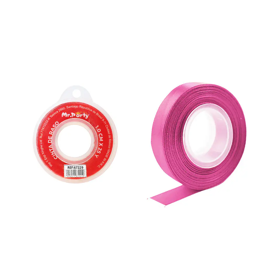 Cinta de raso 1cm*25Y fucsia 1