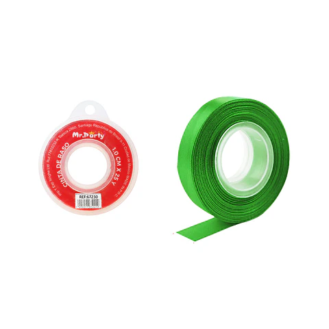 Cinta de raso 1cm*25Y verde