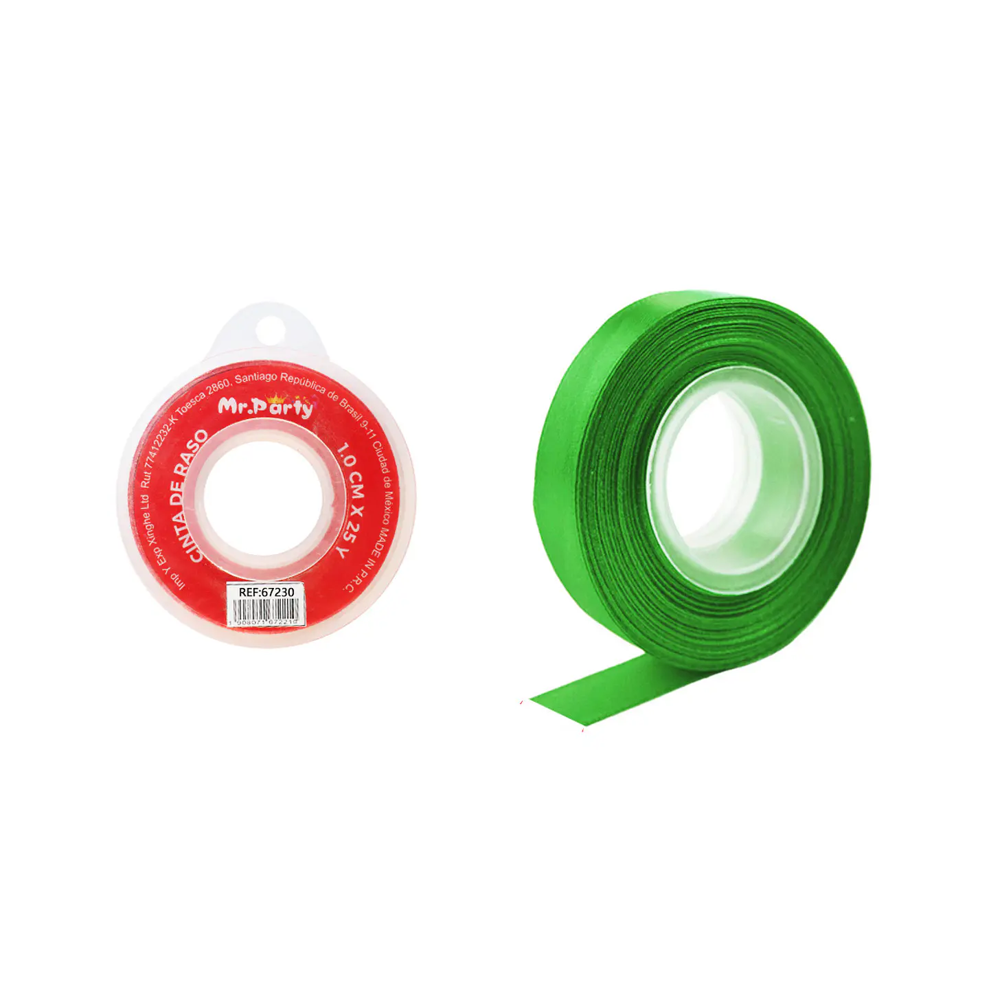 Cinta de raso 1cm*25Y verde 1