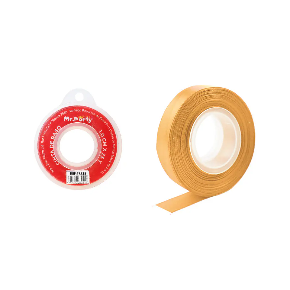 Cinta de raso 1cm*25Y dorado 1