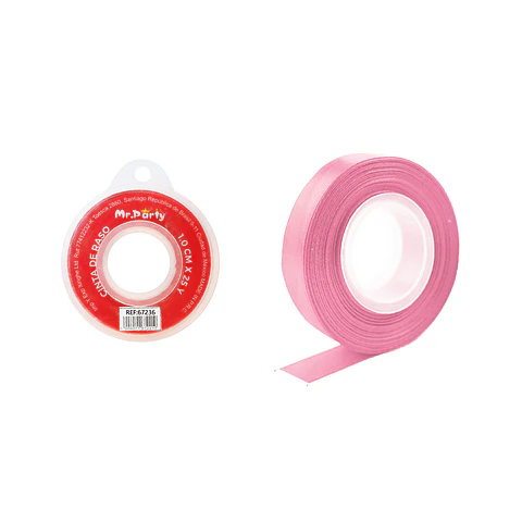 Cinta de raso 1cm*25Y rosado