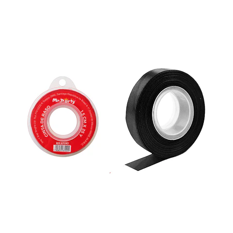 Cinta de raso 1.5cm*25Y negro