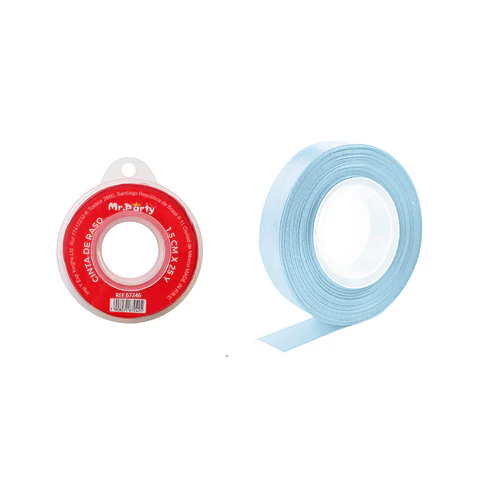 Cinta de raso 1.5cm*25Y azul claro
