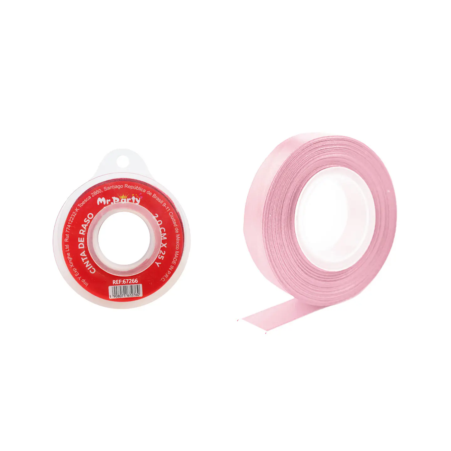Cinta de raso 2cm*25Y rosado claro 1
