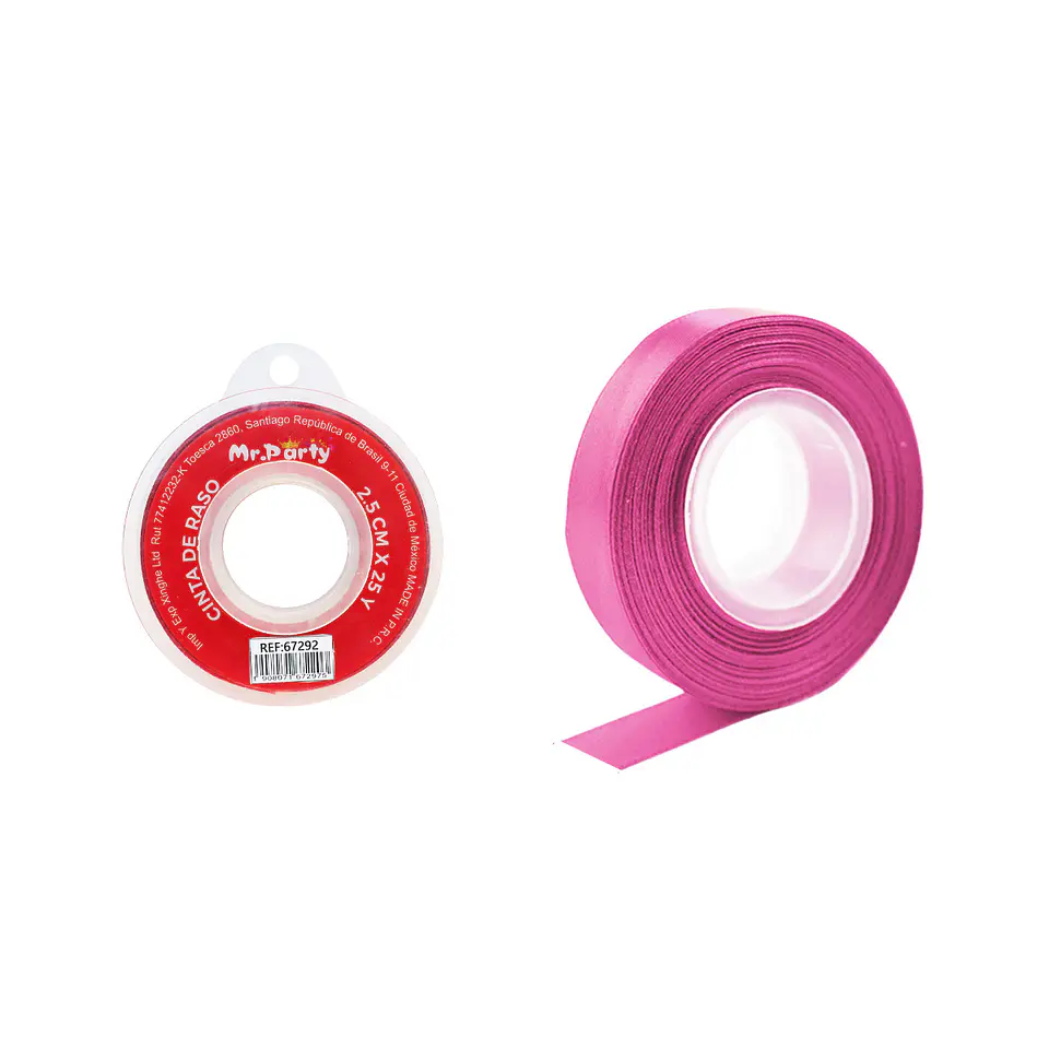 Cinta de raso 2.5cm*25Y fucsia 1