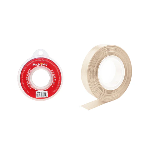 Cinta de raso 2.5cm*25Y beige