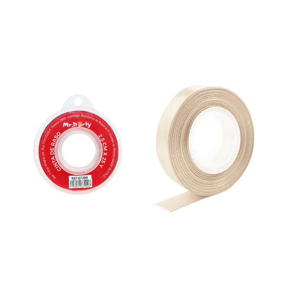 Cinta de raso 2.5cm*25Y beige 1