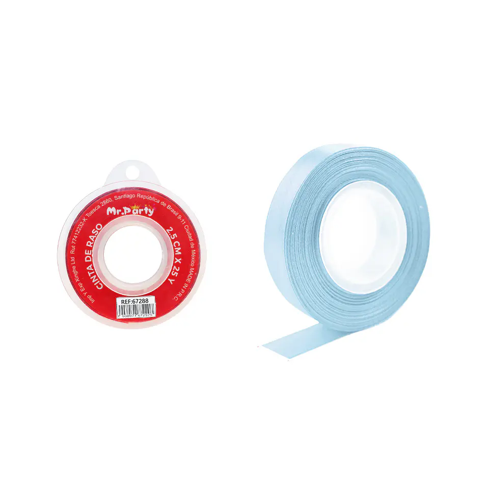 Cinta de raso 2.5cm*25Y azul claro 1