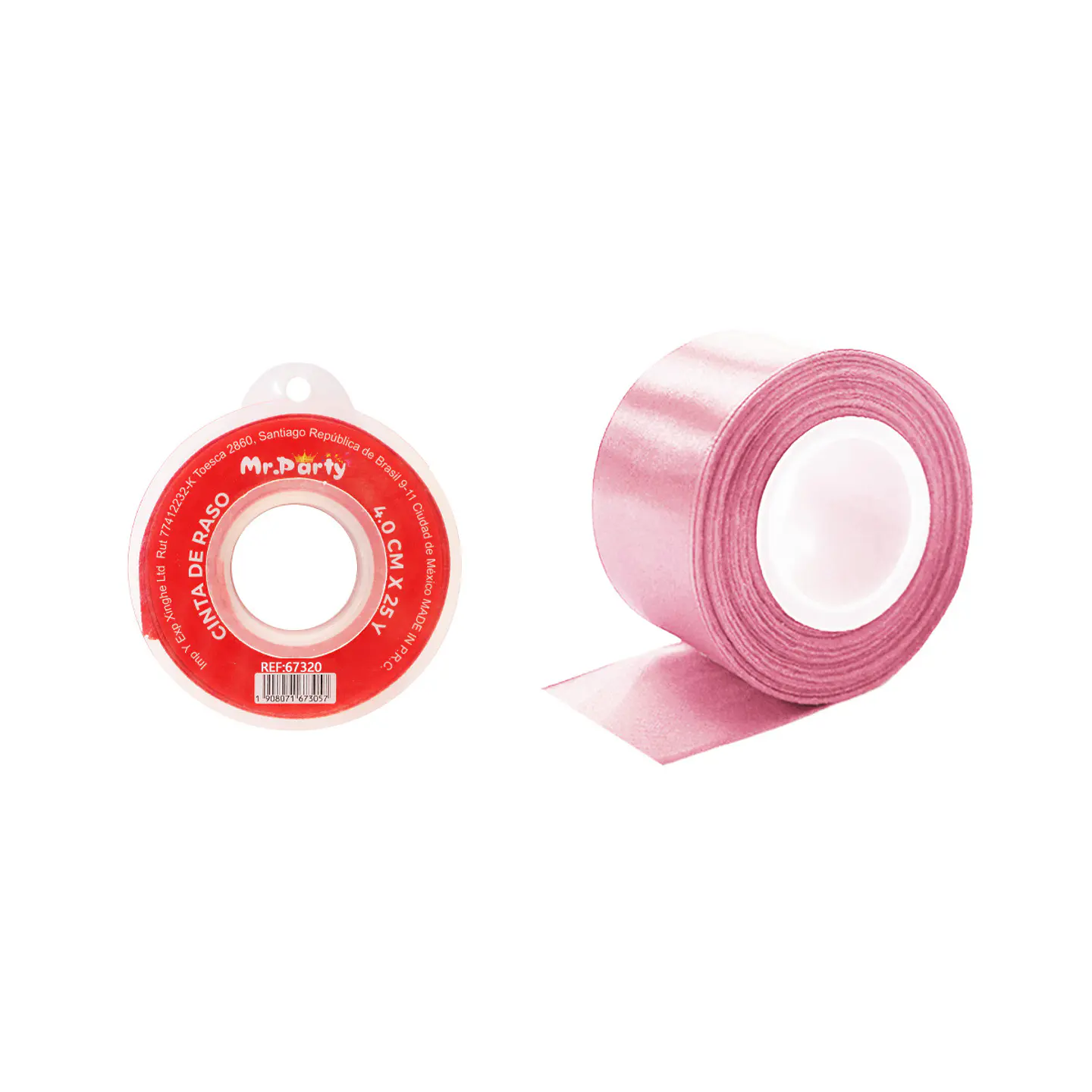 Cinta de raso 4cm*25Y rosado 1