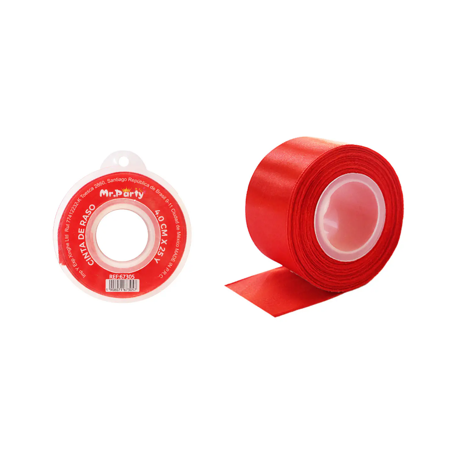 Cinta de raso 4cm*25Y rojo intenso 1