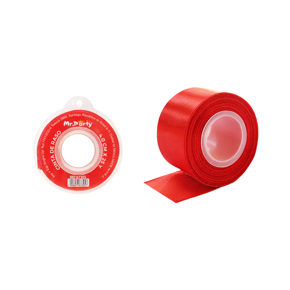 Cinta de raso 4cm*25Y rojo intenso 1