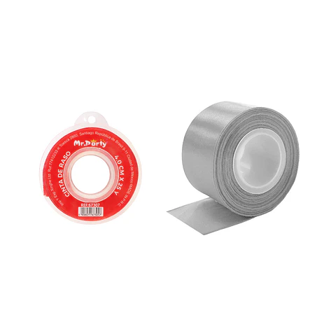 Cinta de raso 4cm*25Y gris