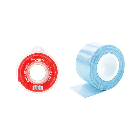 Cinta de raso 4cm*25Y azul claro