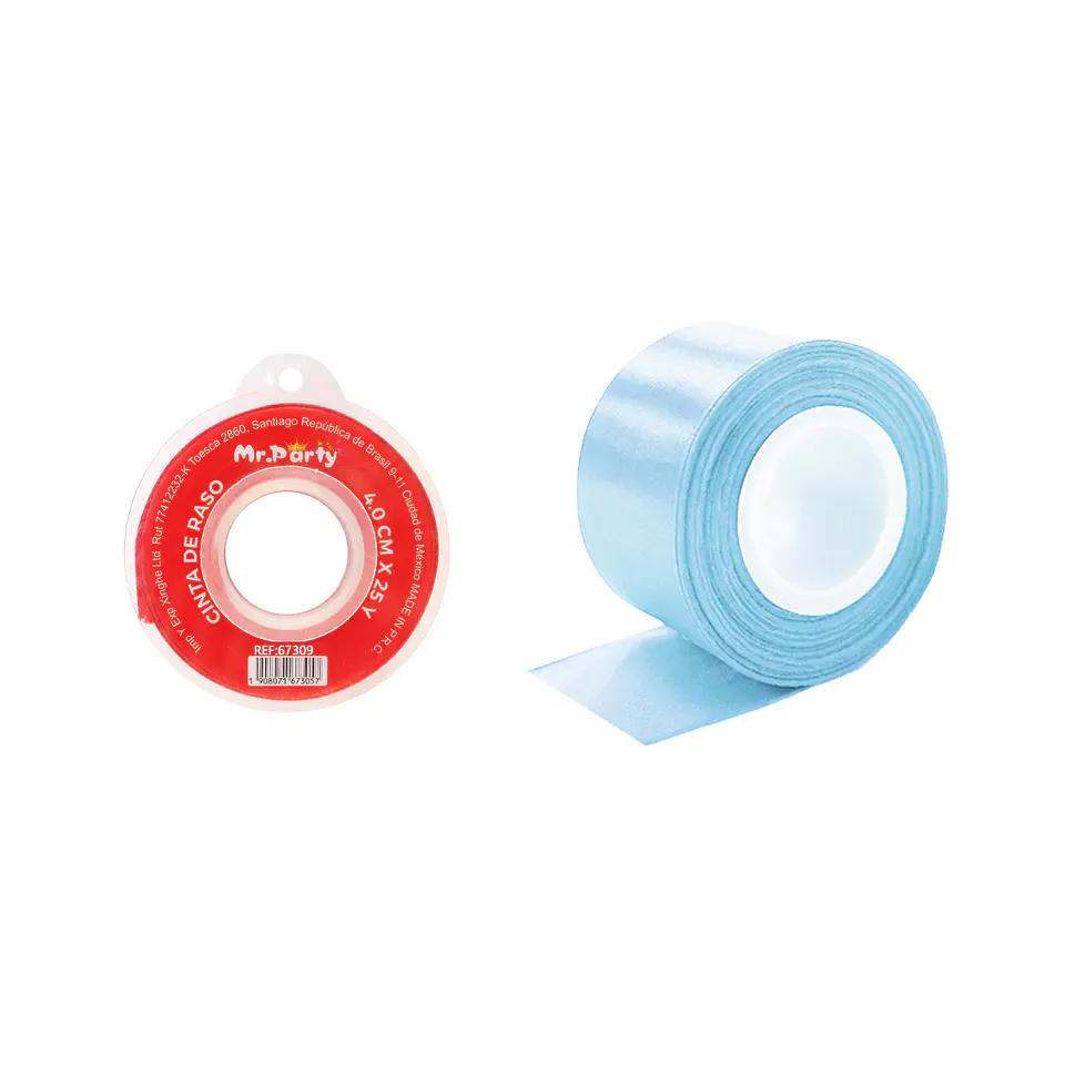 Cinta de raso 4cm*25Y azul claro 1