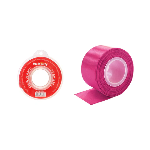 Cinta de raso 4cm*25Y fucsia