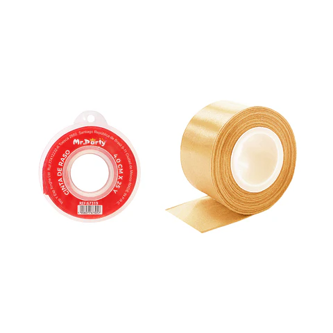 Cinta de raso 4cm*25Y dorado