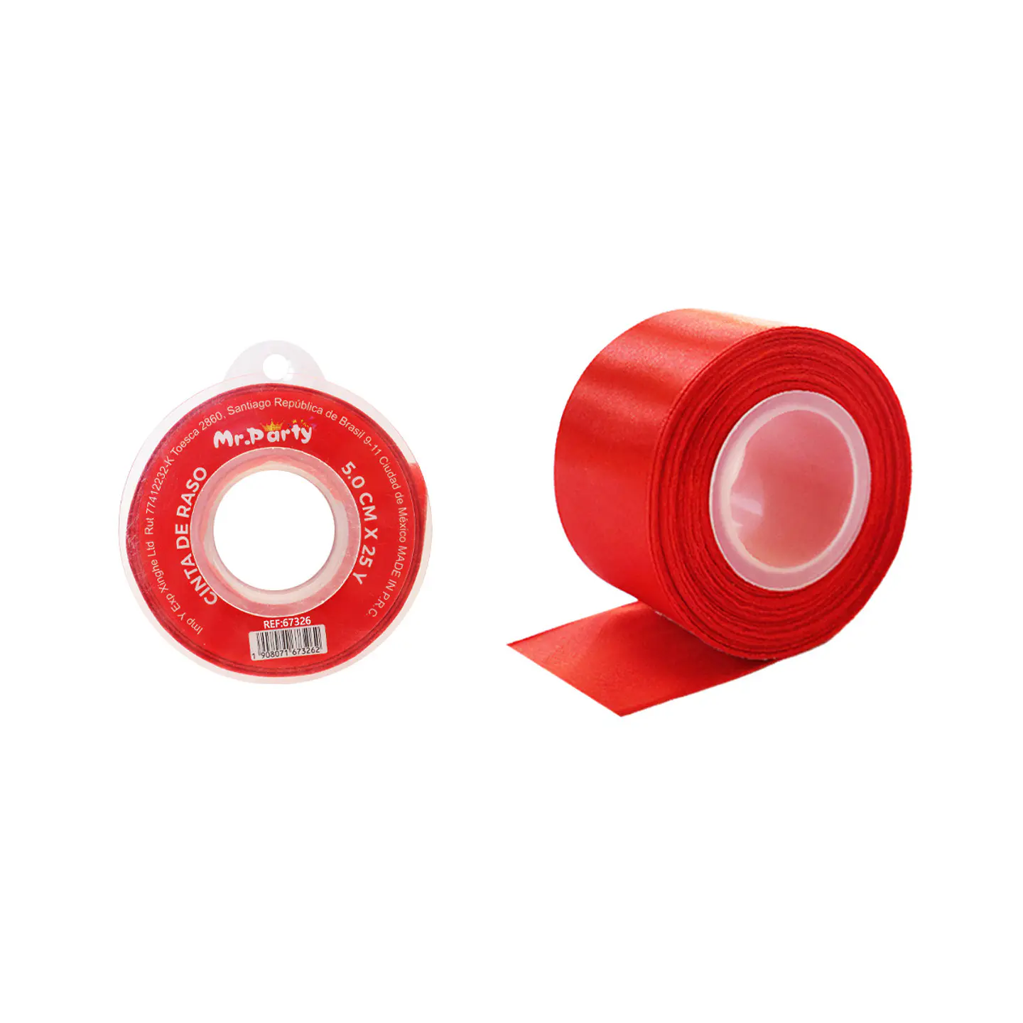 Cinta de raso 5cm*25Y rojo intenso 1