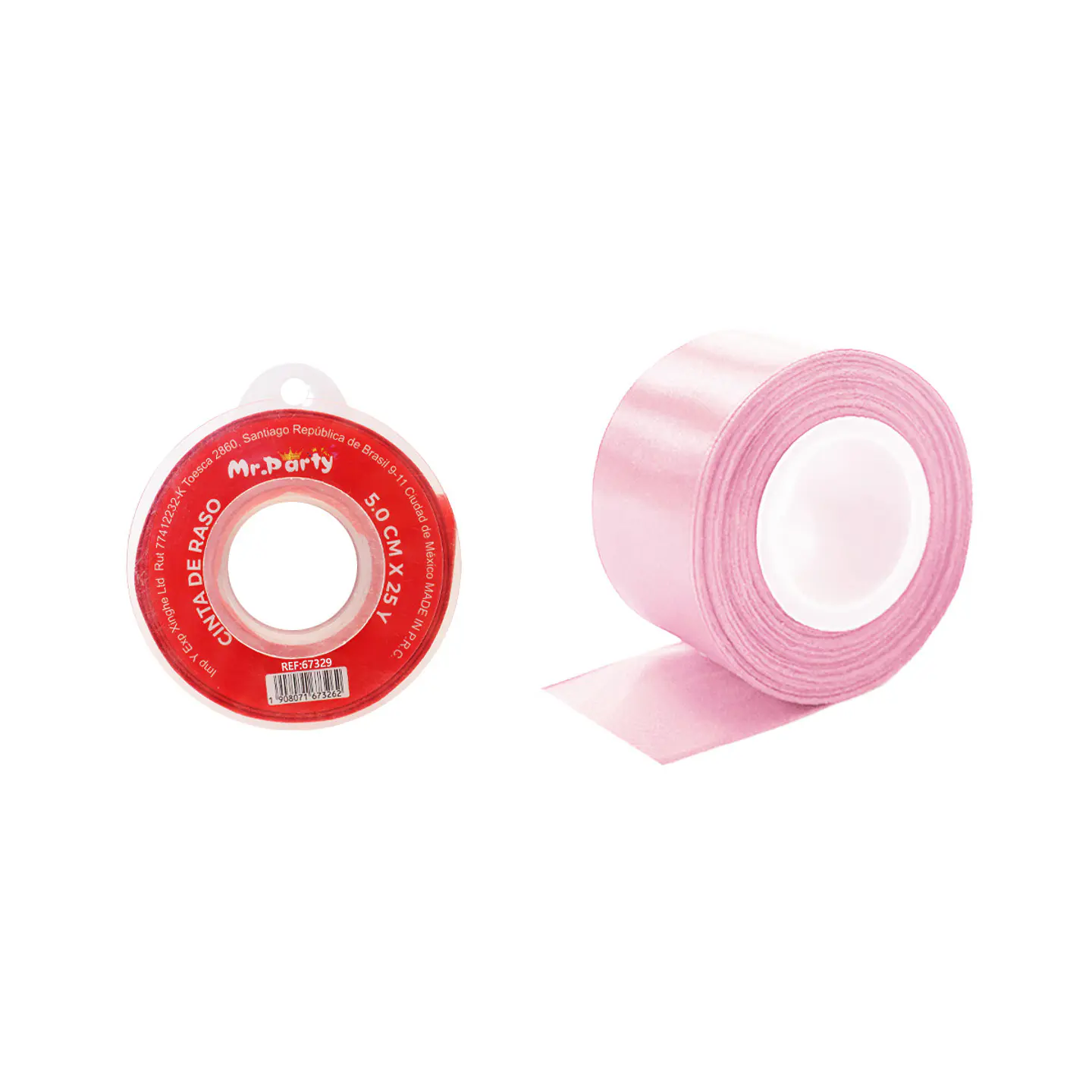 Cinta de raso 5cm*25Y rosado claro 1