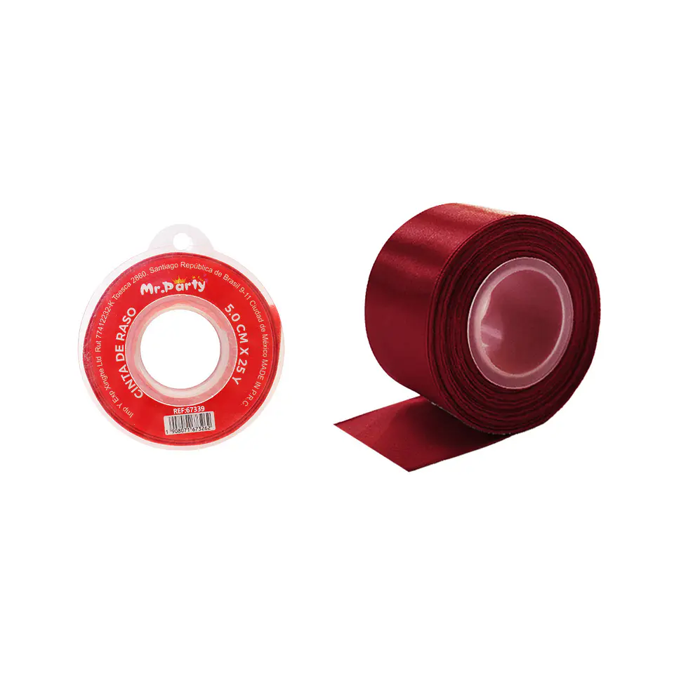 Cinta de raso 5cm*25Y vino tinto 1