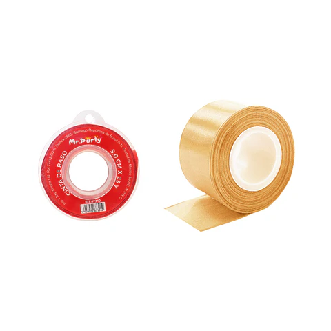 Cinta de raso 5cm*25Y dorado