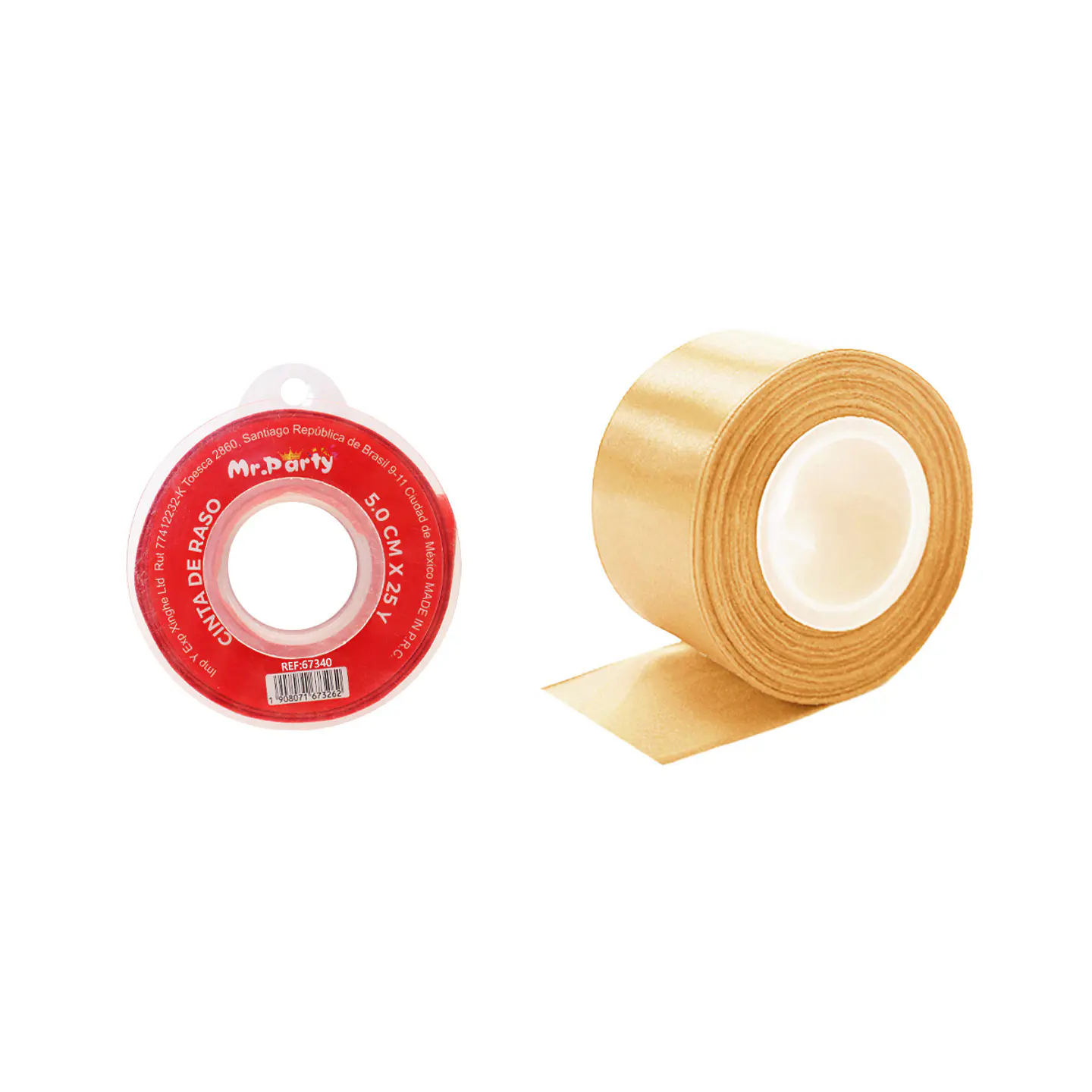 Cinta de raso 5cm*25Y dorado 1