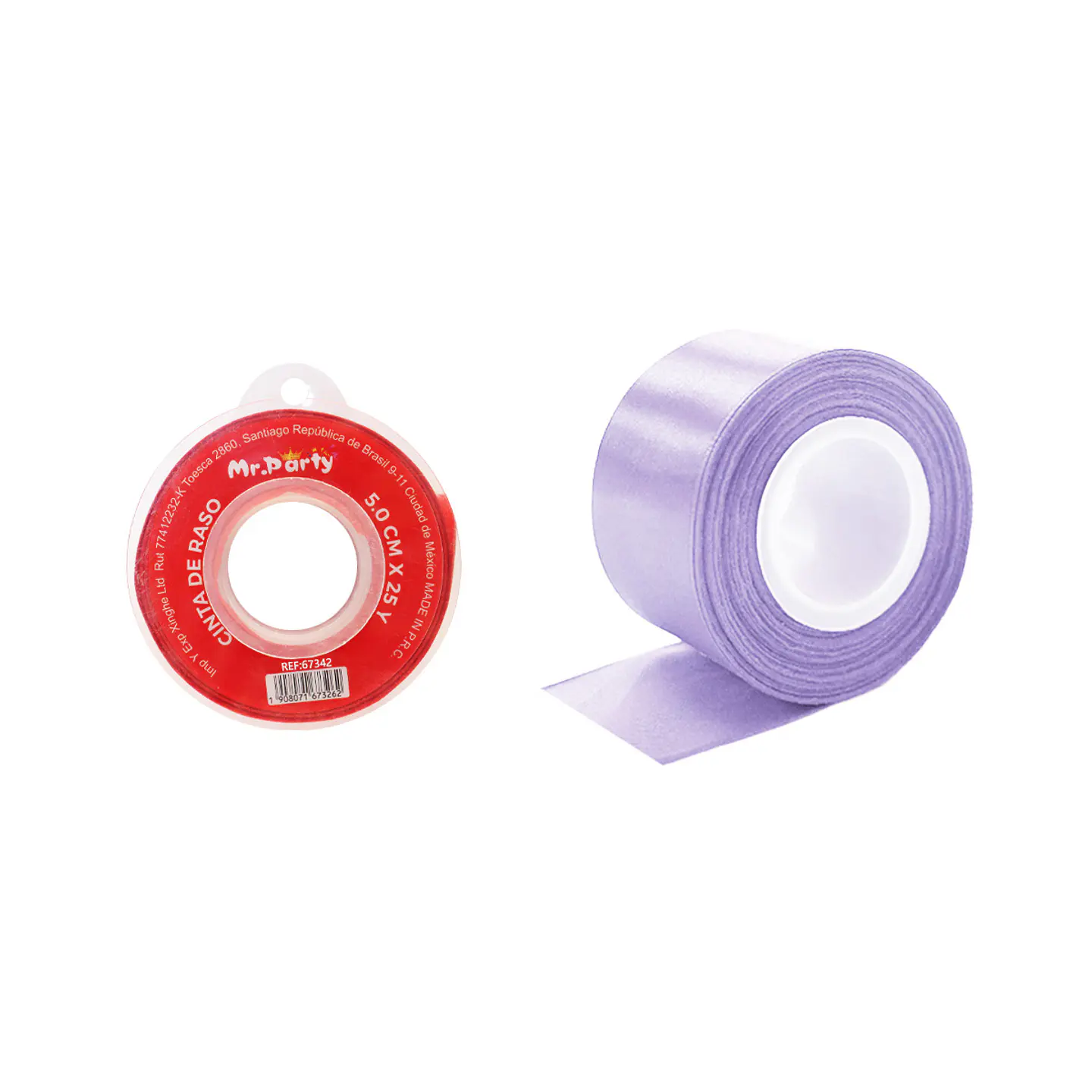 Cinta de raso 5cm*25Y lila claro 1