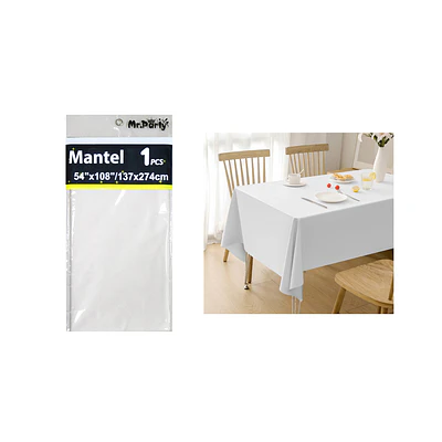 Mantel plástico blanco 137*274cm