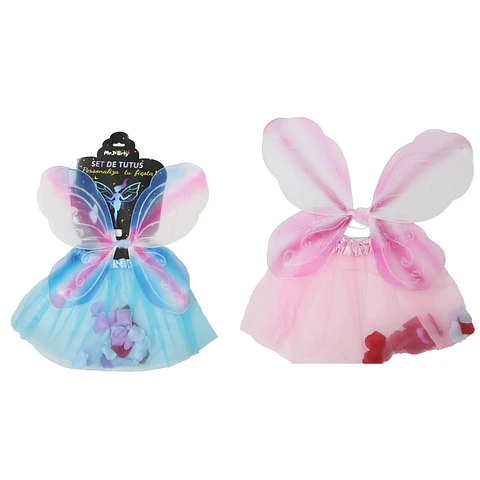 Conjunto de falda con alas de colores 2pcs Color Aleatorio