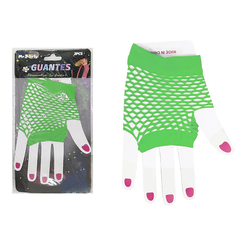Guantes cortos de mallas verde