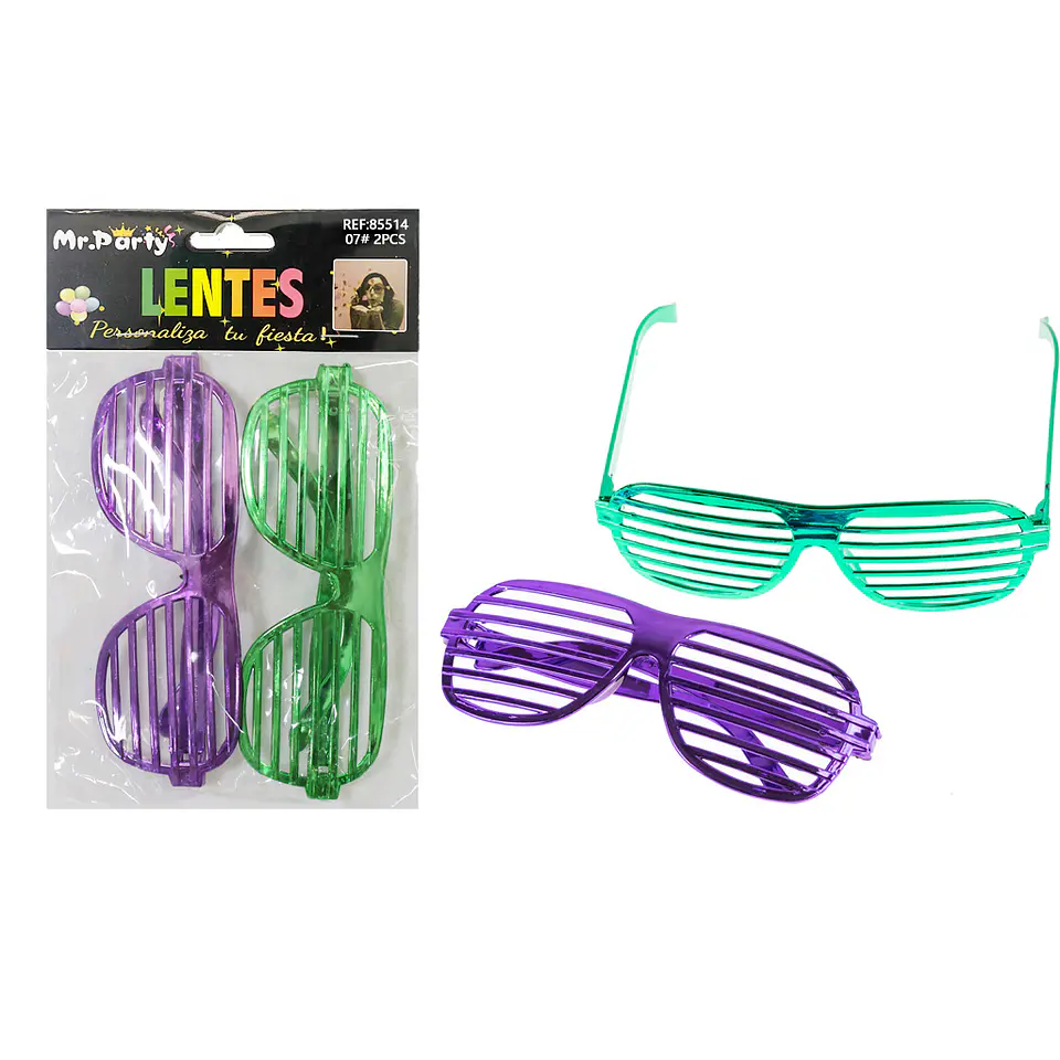 Lentes para fiestas color aleatorio 2pcs 1