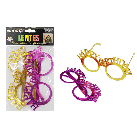 Lentes para fiestas color aleatorio 2pcs
