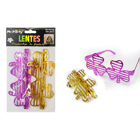 Lentes para fiestas color aleatorio 2pcs