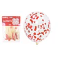 Globos de látex con confetti de corazón rojo 30cm 5pcs - Miniatura 1