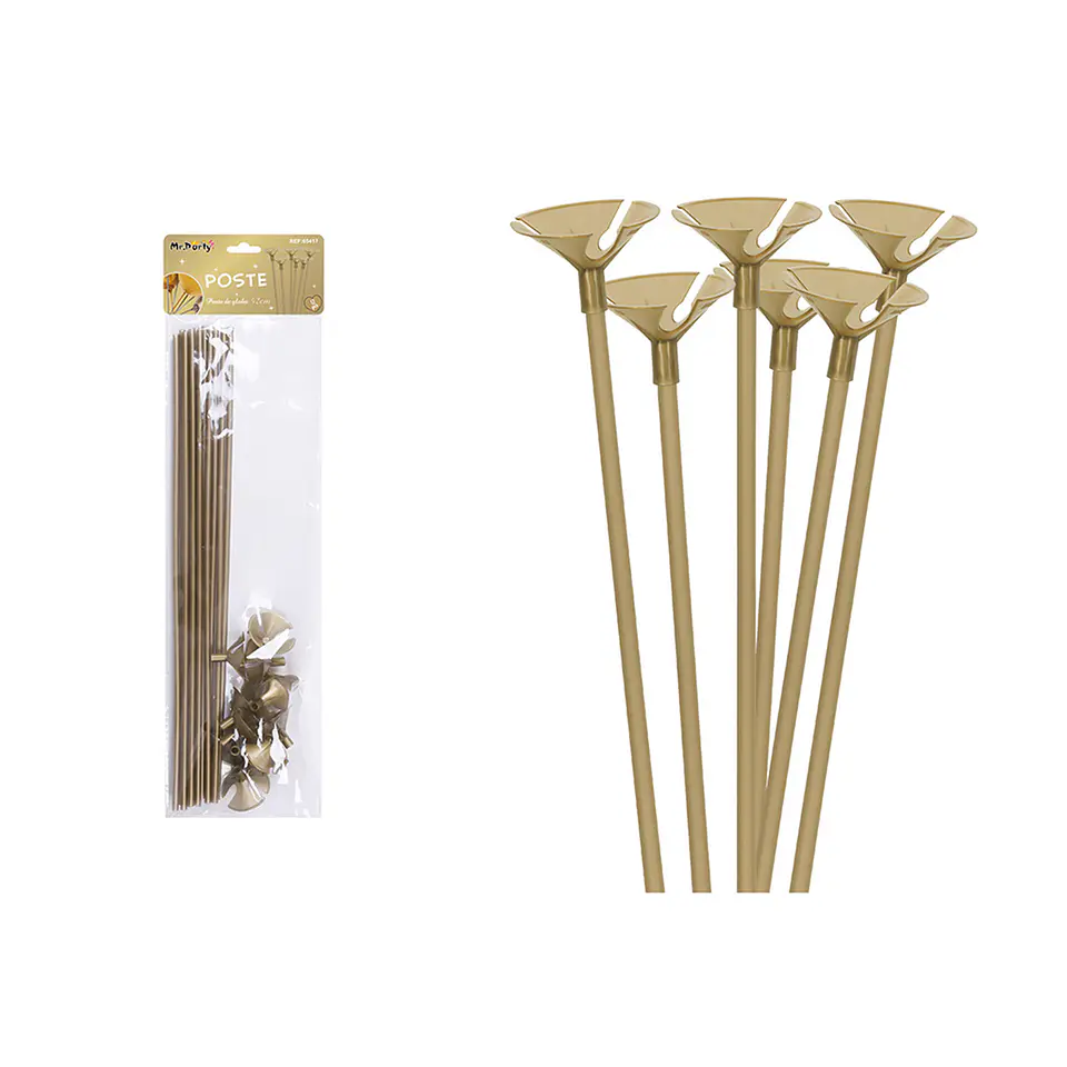Varillas para globos color dorado 42cm 12pcs 1