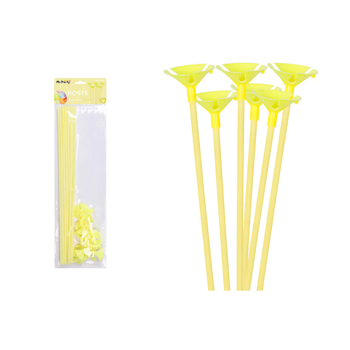 Varillas para globos color pastel amarillo 42cm 12pcs 1