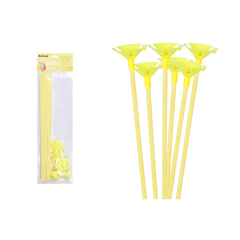 Varillas para globos color pastel amarillo 42cm 12pcs 1