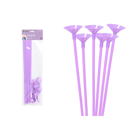Varillas para globos color morado 42cm 12pcs