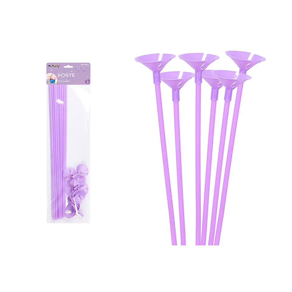 Varillas para globos color morado 42cm 12pcs 1