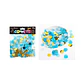 Confetti redonda azul y dorado 40g - Miniatura 1