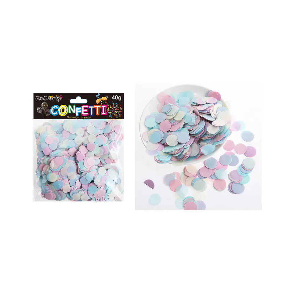 Confetti redonda color pastel surtidos 40g 1